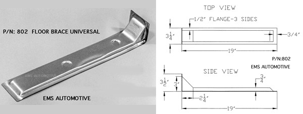 FLOOR BRACE  HOT ROD STYLE